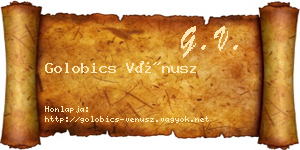 Golobics Vénusz névjegykártya